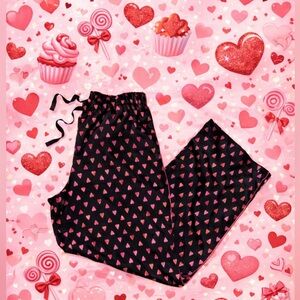 Victoria's Secret Valentine’s Pink Heart Pajama Pants SMALL